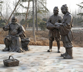 公园人物铜雕塑